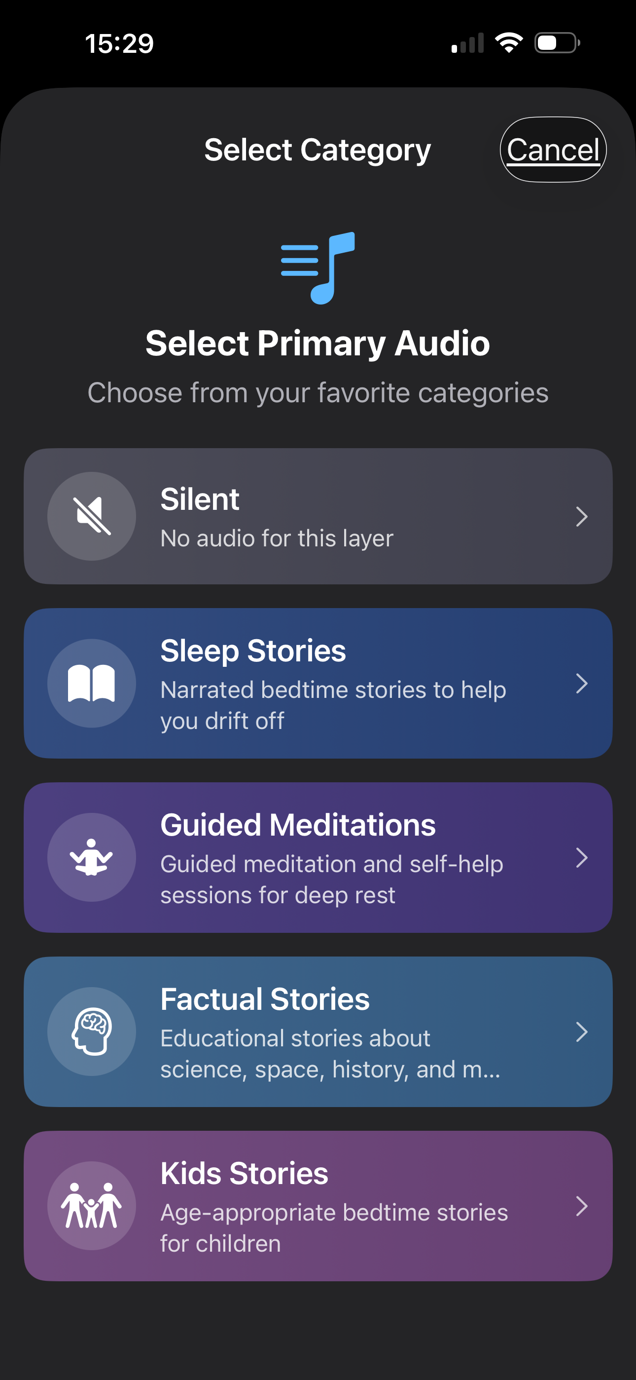 Audio Selection